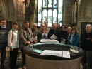 Churchwardens with the Area Dean (middle)